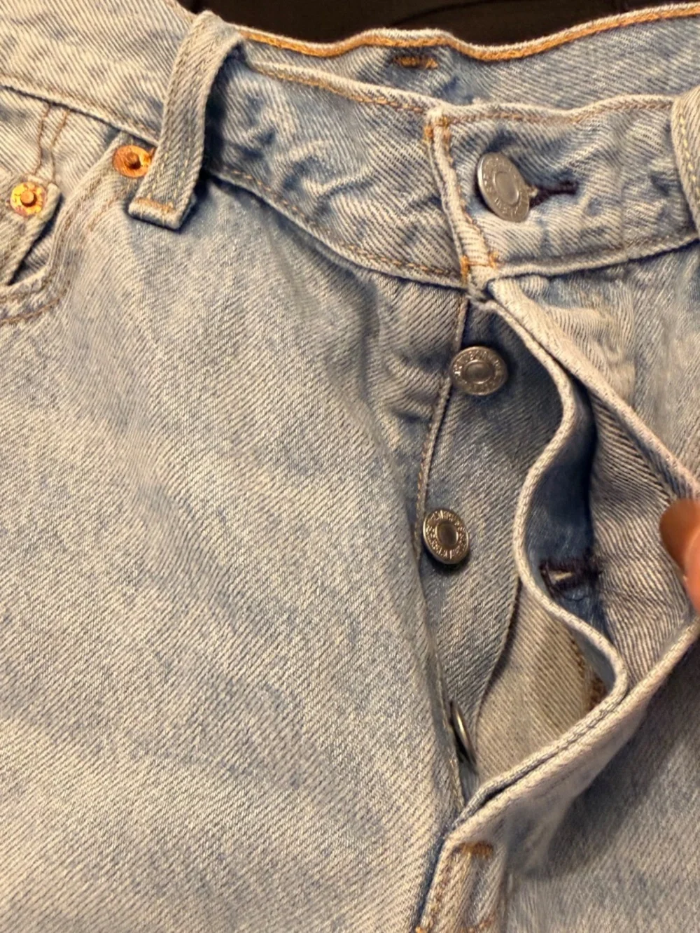 LEVI'S 501 Denim Distressed Cut Off Jean Shorts 29